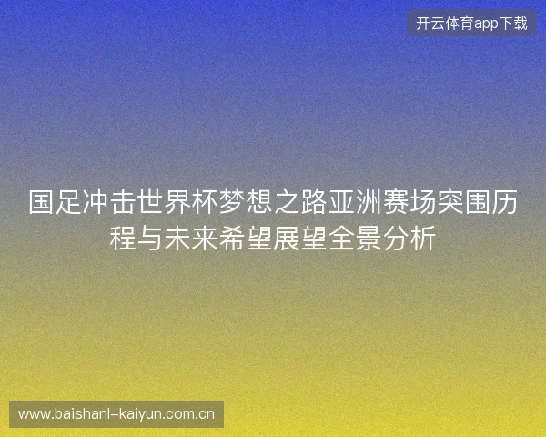 国足冲击世界杯梦想之路亚洲赛场突围历程与未来希望展望全景分析